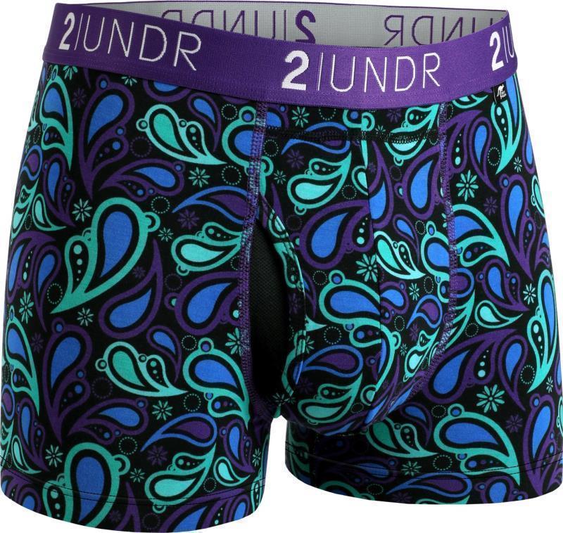 Swing Shift Trunks, 3" Inseam - Print - Mens - peacock paisley 1