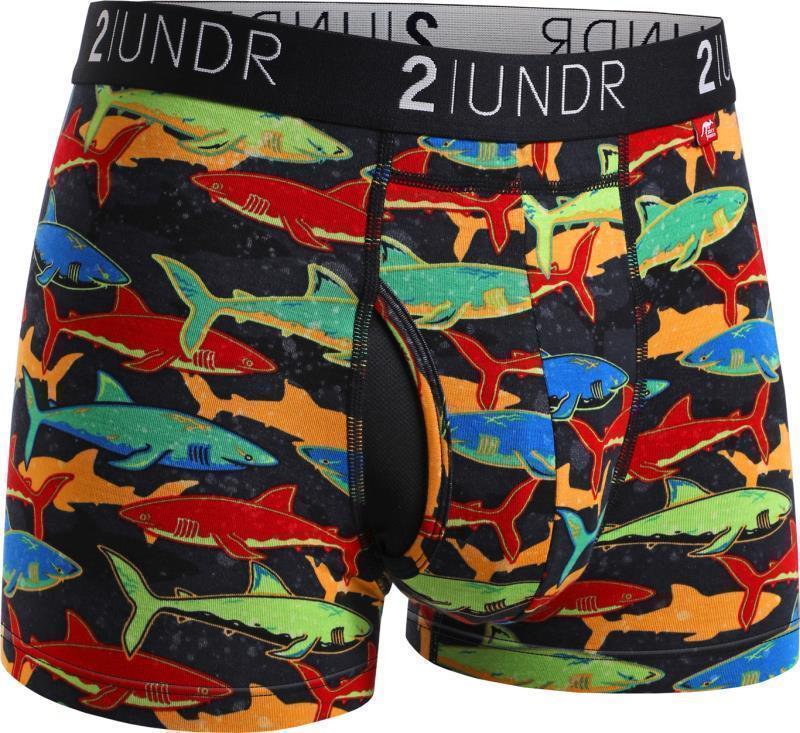 Swing Shift Trunks, 3" Inseam - Print - Mens - shark fest 1