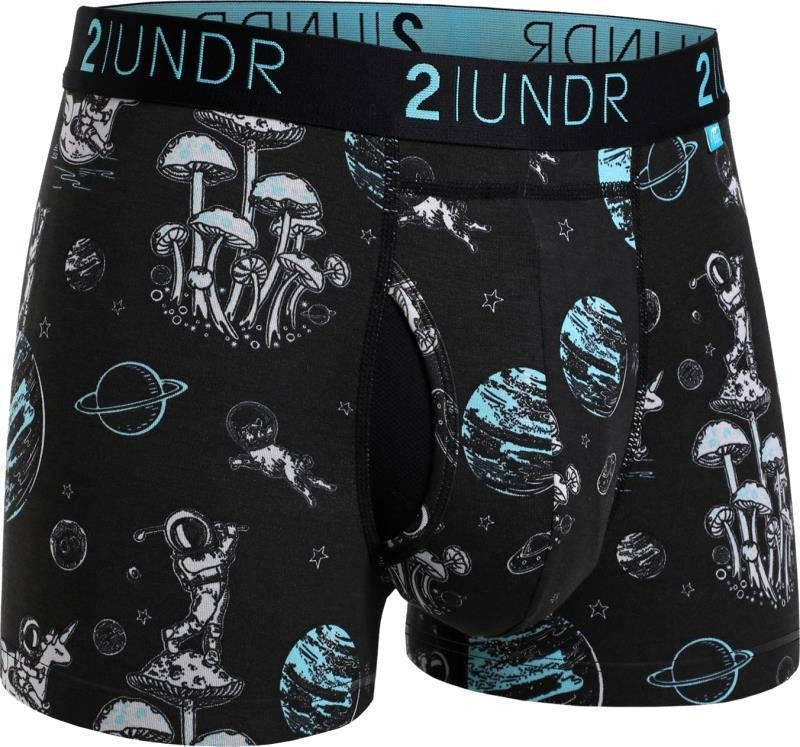 Swing Shift Trunks, 3" Inseam - Print - Mens - space golf black 1