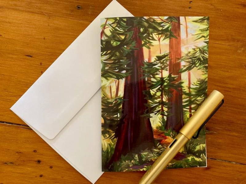 Abby Wilson Greeting Cards - forest bathing 1