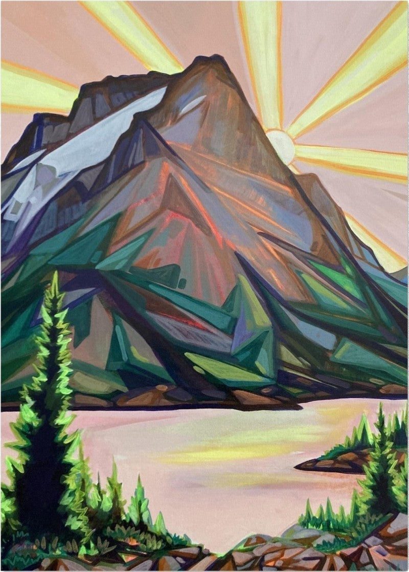 Abby Wilson Greeting Cards - kokanee sunrise 1