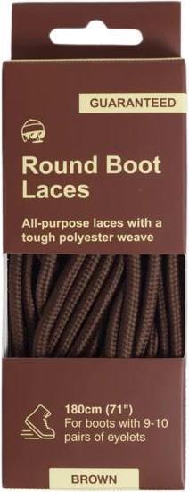 Round Boot Laces - 71" / 180cm - brown 1