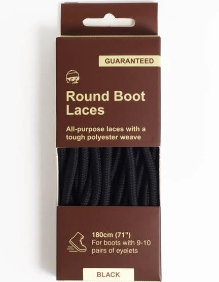 Round Boot Laces - 83" / 210cm - black 1