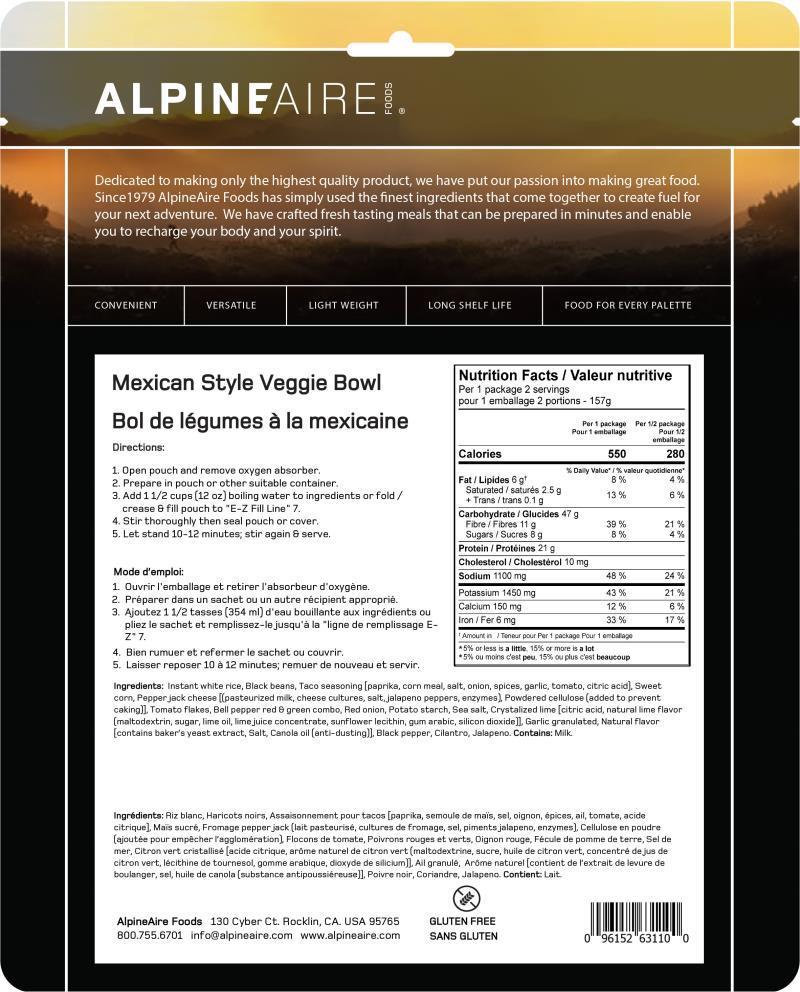 Mexican Style Veggie Bowl w/ Rice & Beans - Gluten Free - Not Applicable 2