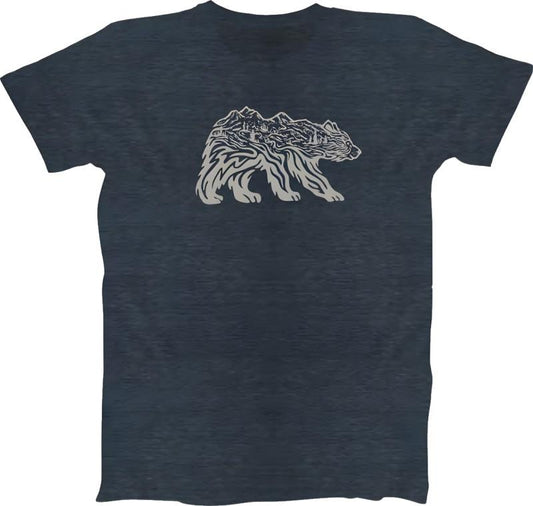 Bear T-Shirt - Mens - heather navy 1
