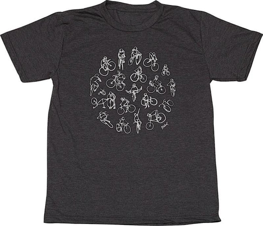 Bike Wheel T-Shirt - Mens - Black 1