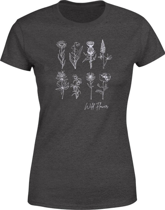 Bloom T-Shirt - Womens - Heather Charcoal 1