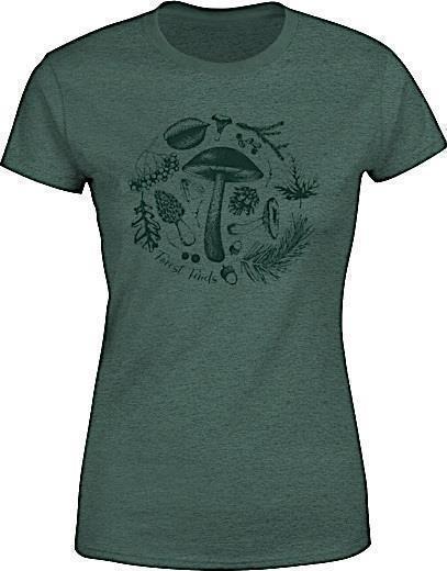 Forest Finds T-Shirt - Womens - Heather Green 1