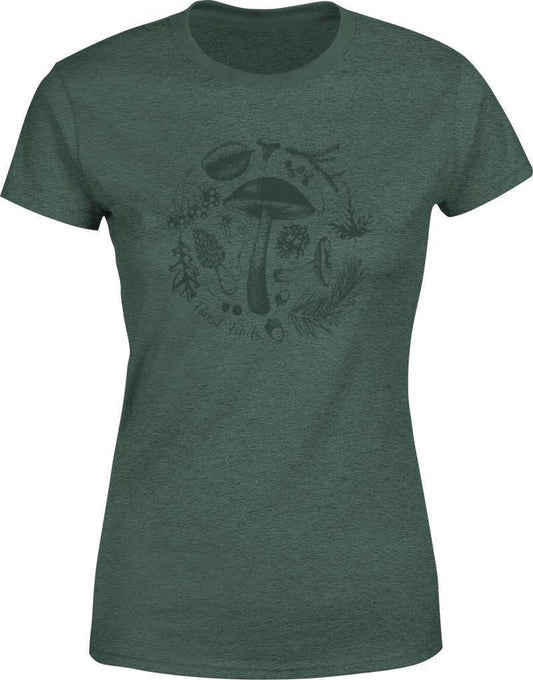 Forest Finds T-Shirt - Womens - heather green 1
