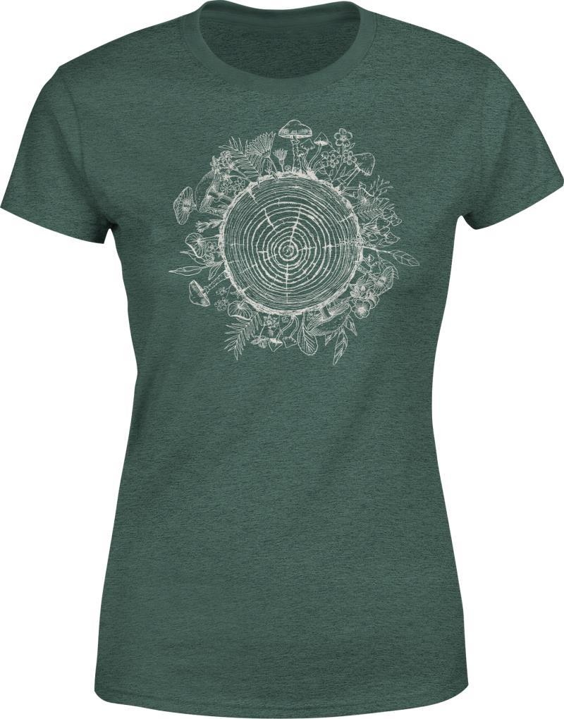 Forest Treasures T-Shirt - Womens - heather green 1