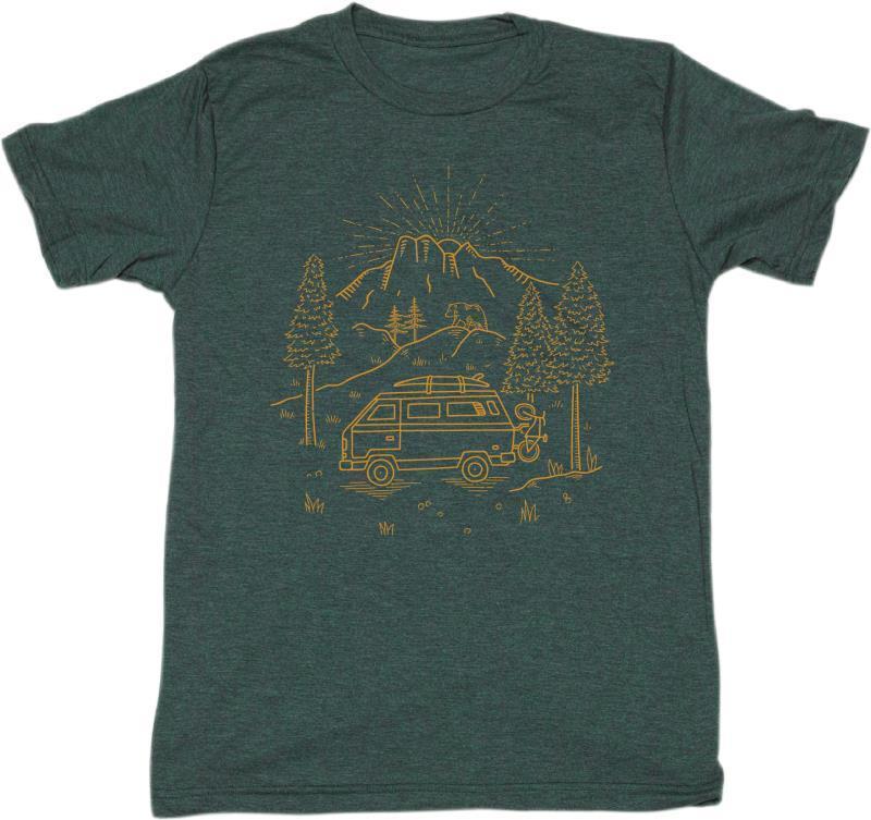 Van Life T-Shirt - Mens - Heather Green 1