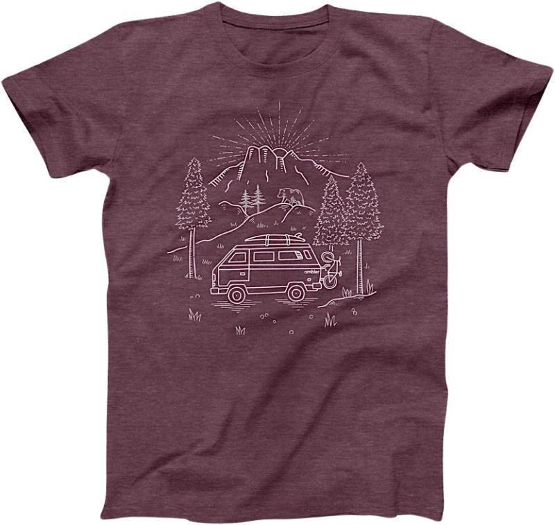 Van Life T-Shirt - Mens - Heather Maroon 1