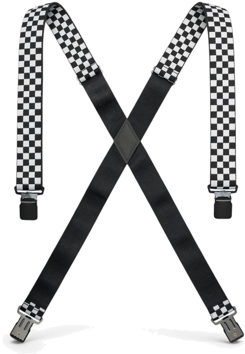 Jessup Check Suspenders - black / glacial 1