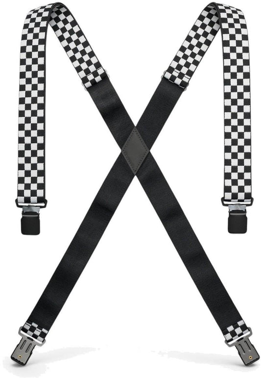 Jessup Check Suspenders - black / glacial 1