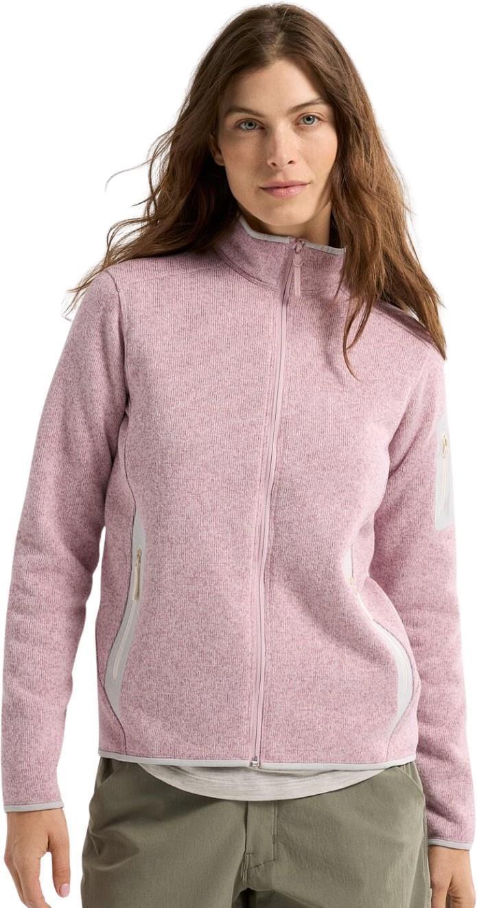Covert Cardigan - Womens - Alpine Rose Heather / Solitude 2