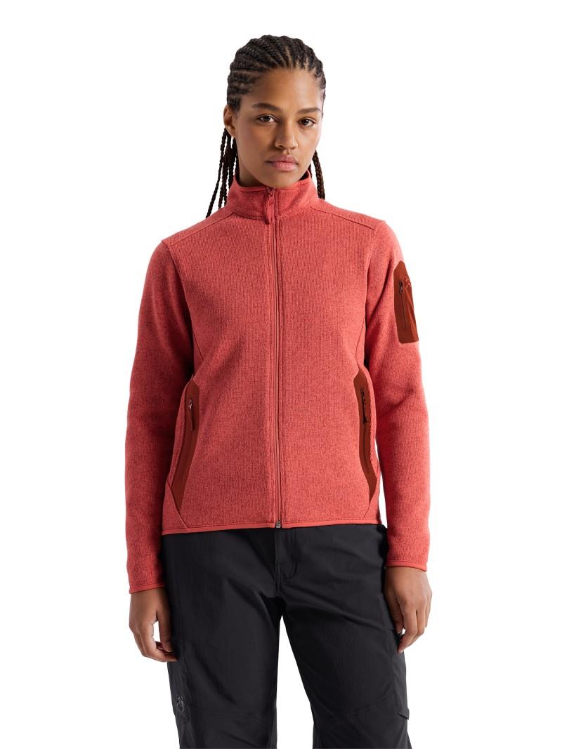 Covert Cardigan - Womens - stone red heather 1