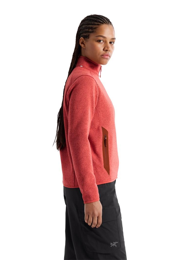 Covert Cardigan - Womens - stone red heather 1