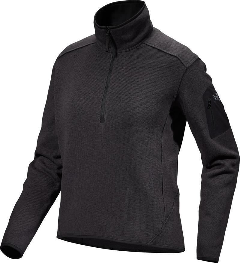 Covert Zip Neck - Womens - Black Heather II 1