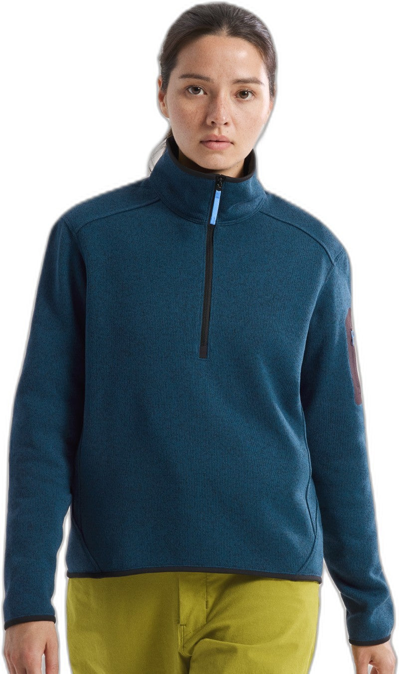 Covert Zip Neck - Womens - midnight frost heather 1