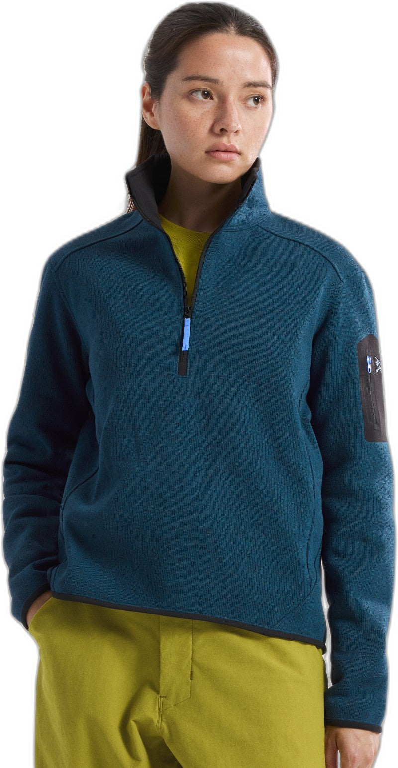 Covert Zip Neck - Womens - midnight frost heather 1