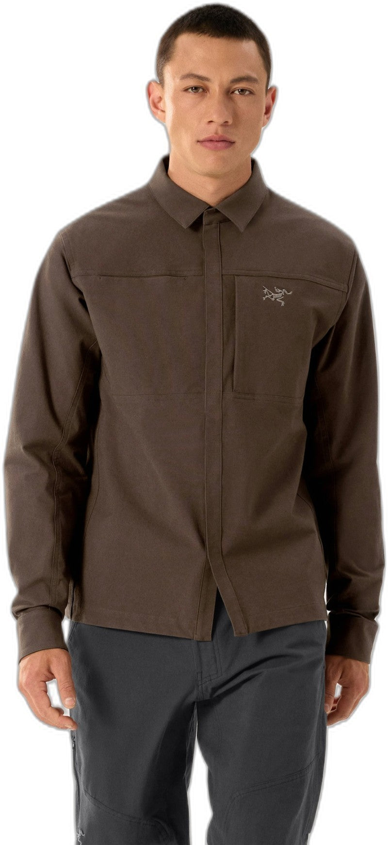 Cronin Cotton Overshirt - Mens - carob 1