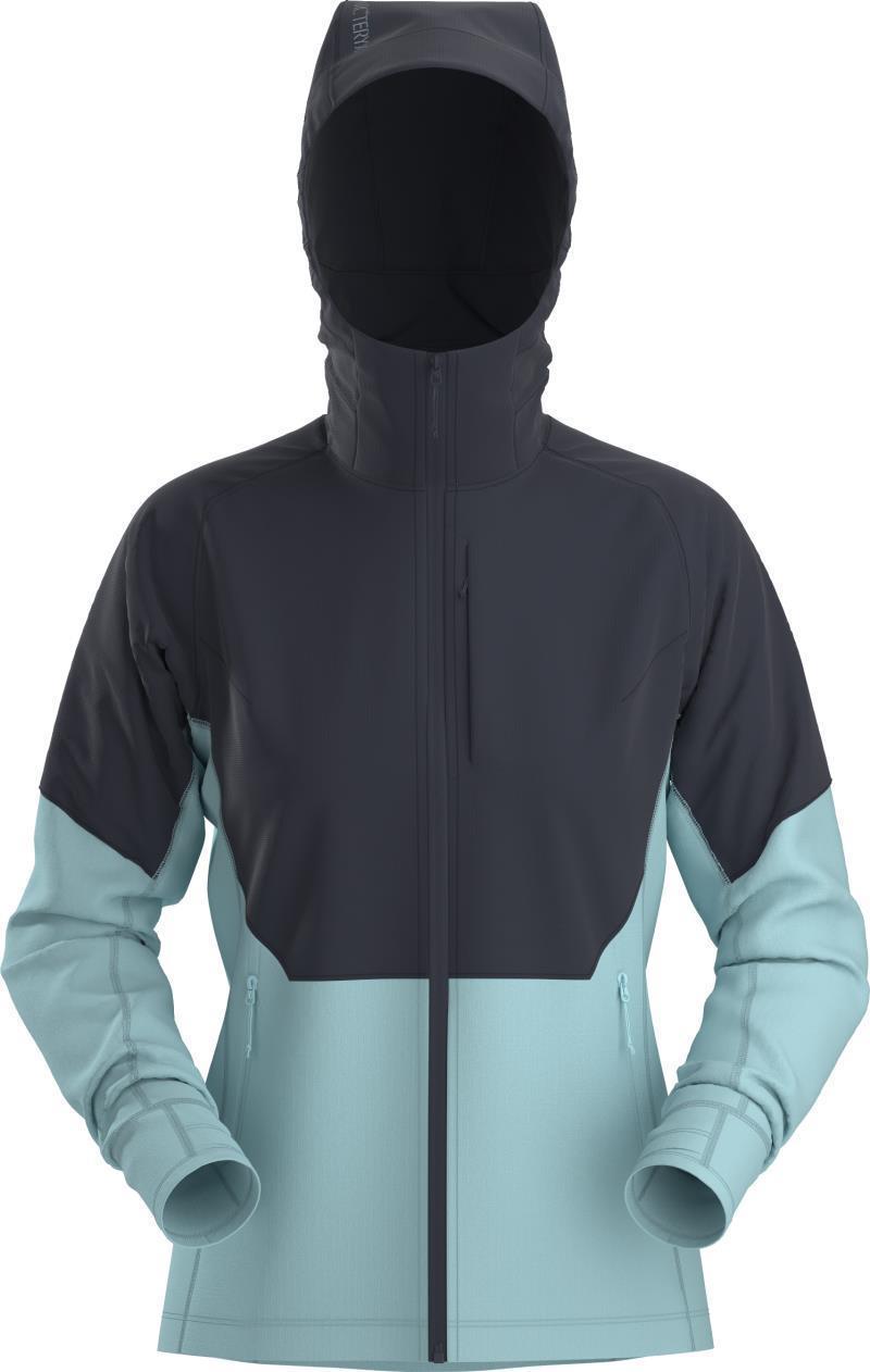 Delta Hybrid Hoody - Womens - Glissade / Black Sapphire 1