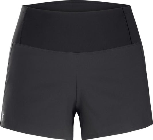 Essent Run High-Rise Shorts, 3.5" Inseam - Womens - Black 1