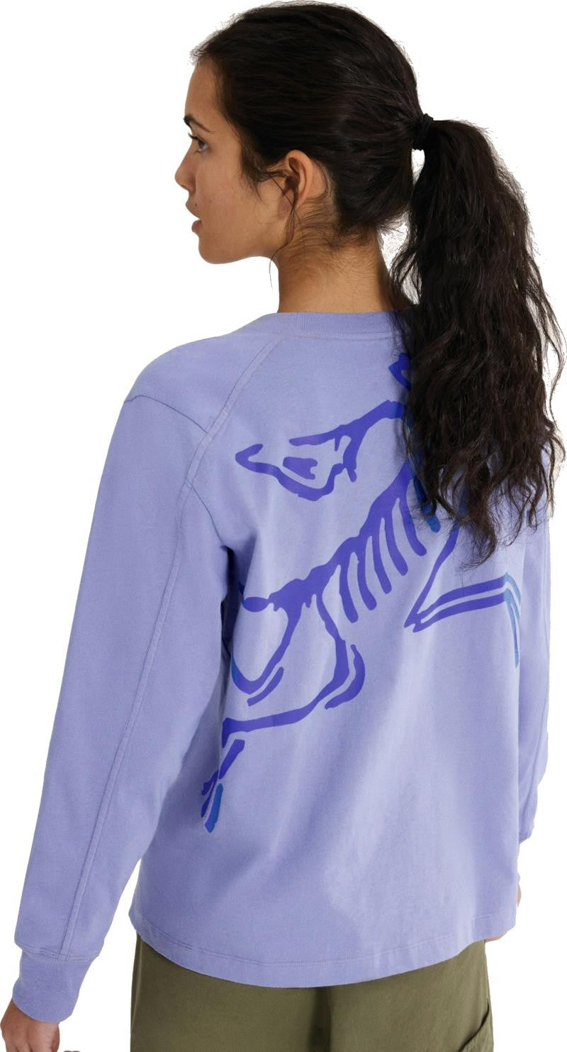 Kragg Cotton Bird Crew LS - Womens - moonstone / electra 1