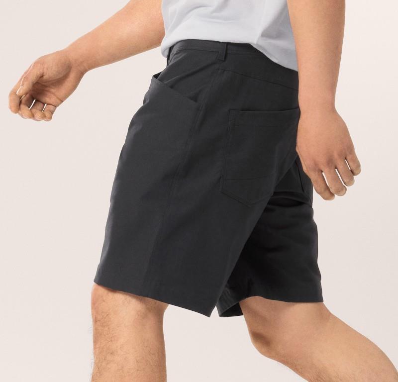 Kragg Cotton Shorts, 9" Inseam - Mens - black 1