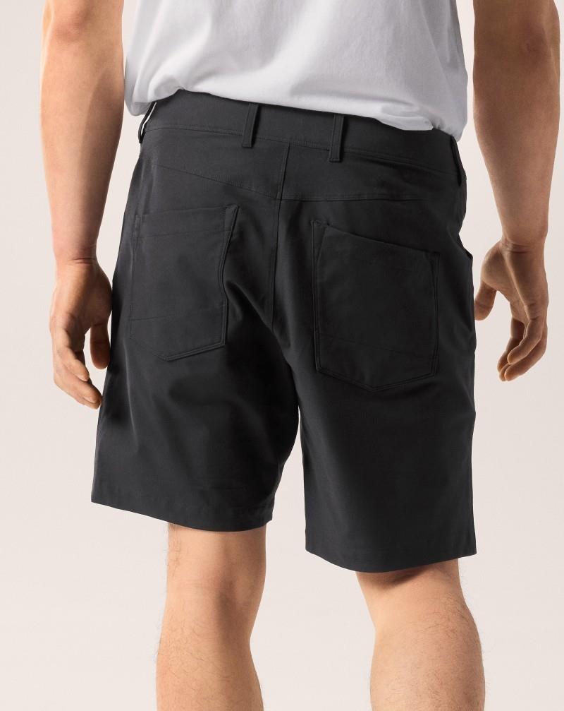 Kragg Cotton Shorts, 9" Inseam - Mens - black 1