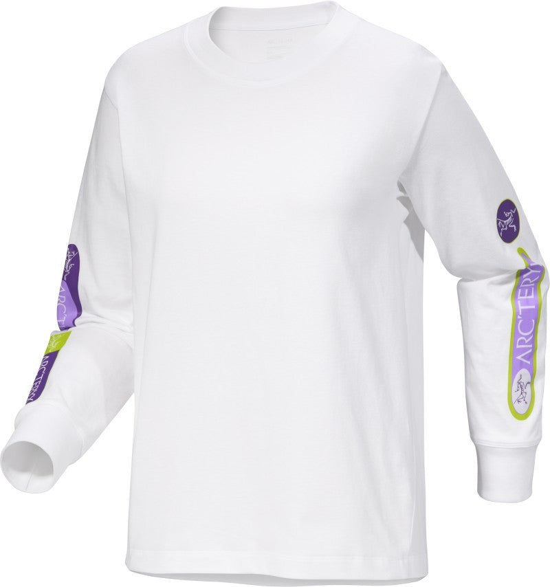 Kragg Cotton Sticker Crew LS - Womens - white light / aster 1