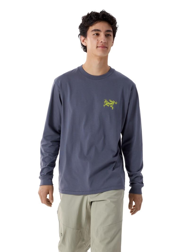 Kragg SL Cotton Bird Tile LS - Mens - dark stratus / euphoria 1