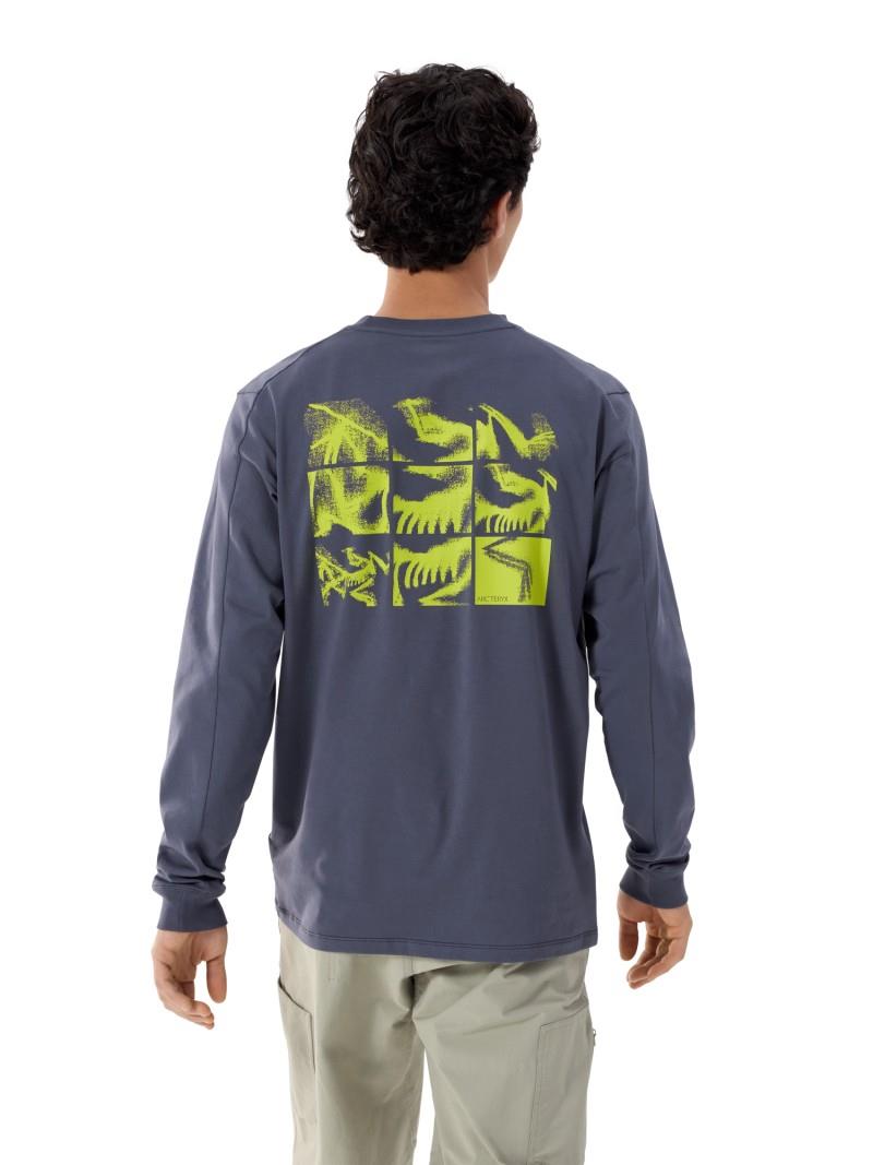 Kragg SL Cotton Bird Tile LS - Mens - dark stratus / euphoria 1