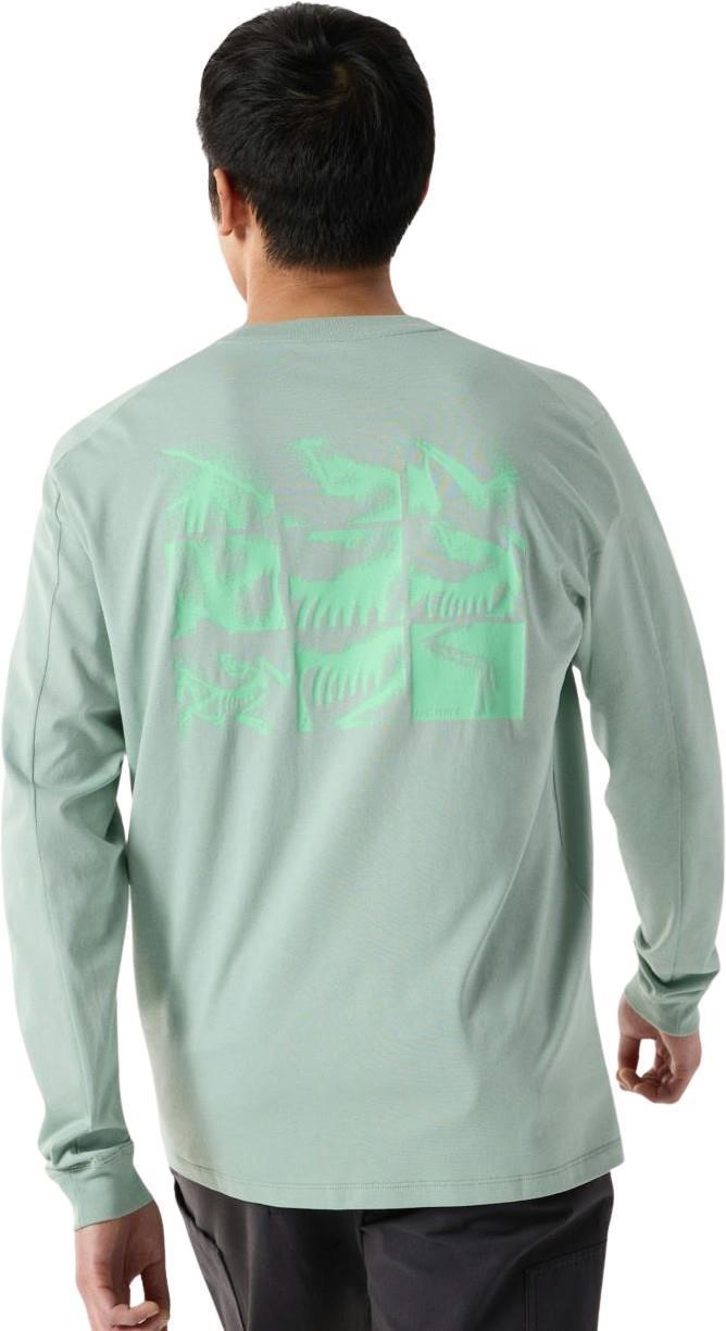 Kragg SL Cotton Bird Tile LS - Mens - stone green / phosphorescent 1