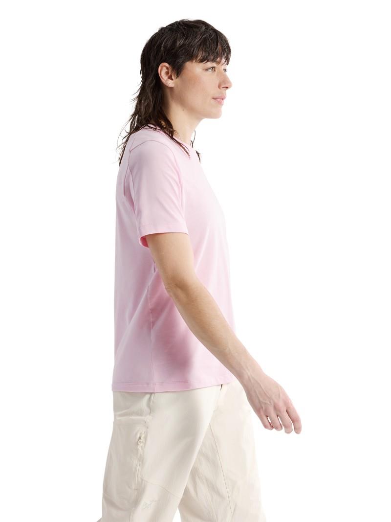 Kragg SL Cotton Emblem Crew SS - Womens - pink glow 1