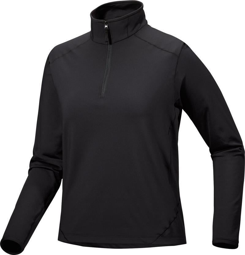 Kyanite Lightweight Zip Neck - Womens - Black 1