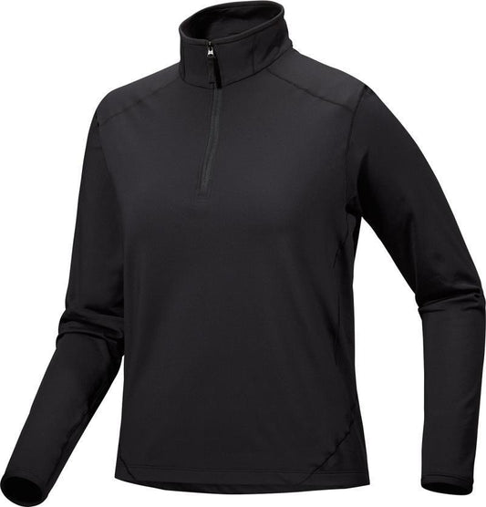 Kyanite Lightweight Zip Neck - Womens - Black 1