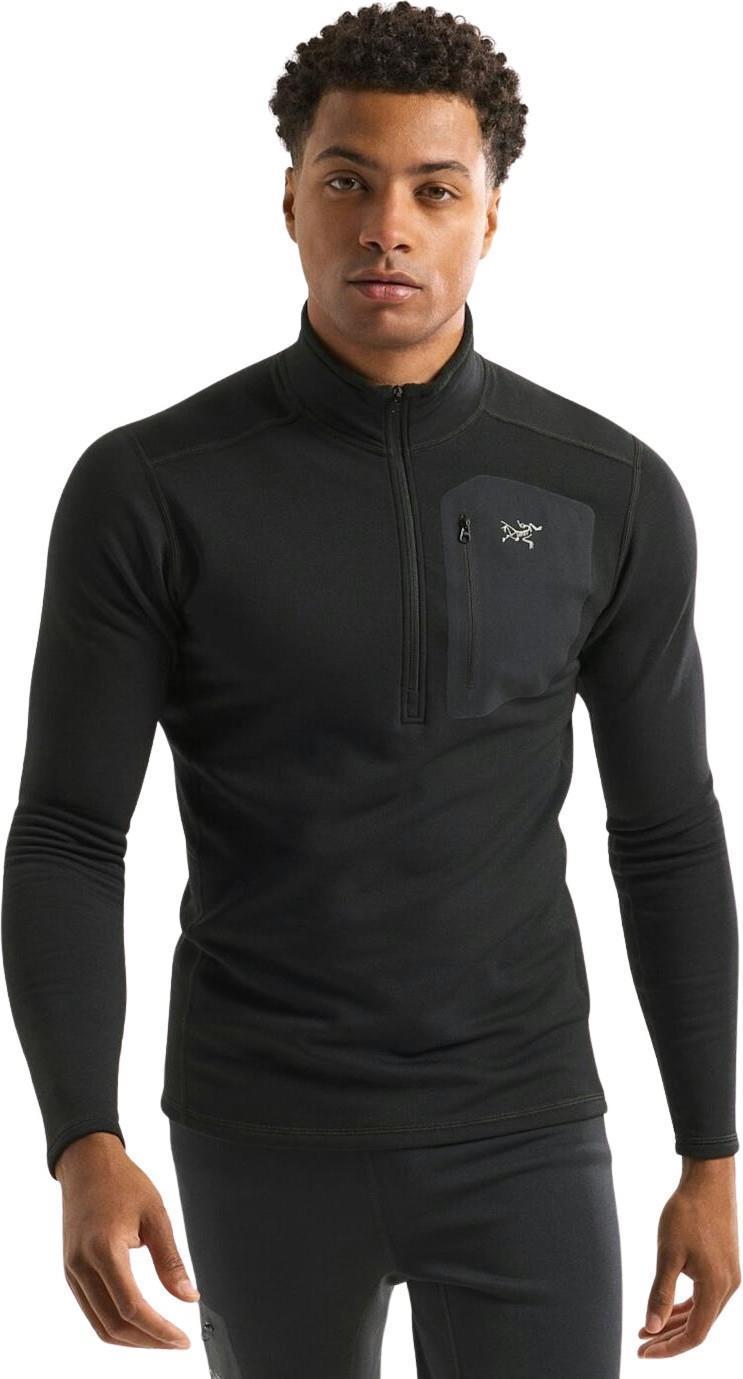 Rho Heavyweight Zip Neck - Mens - black 1