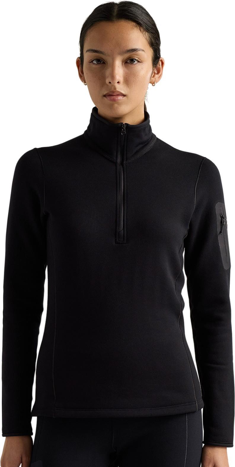 Rho SV Zip Neck - Womens - black 1