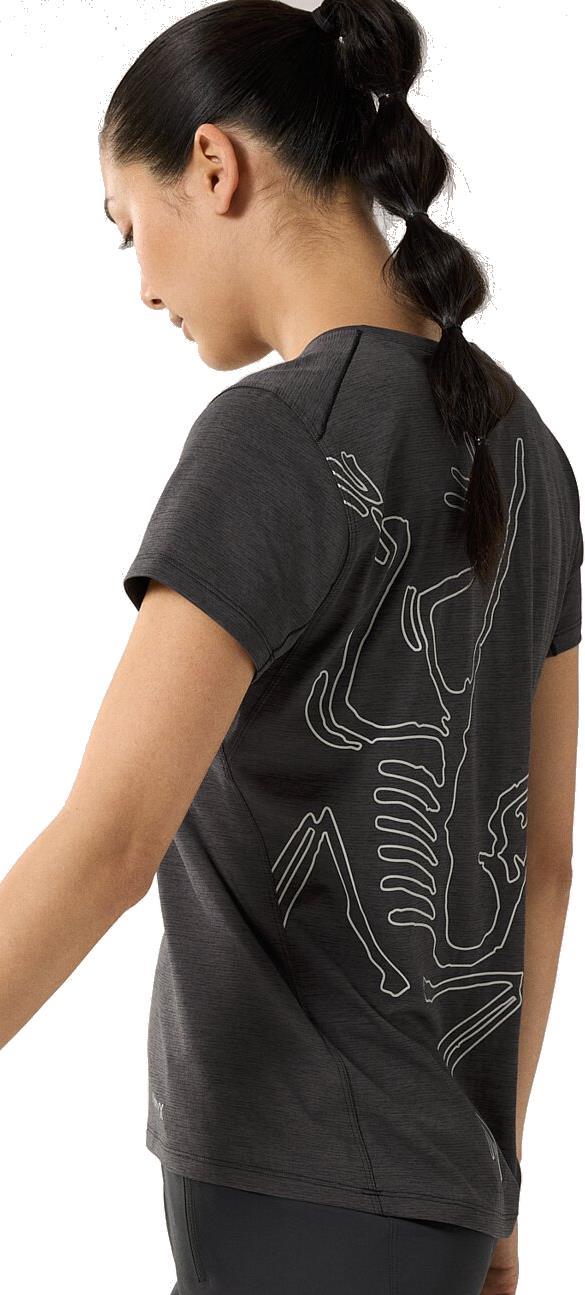 Taema ArcBird Crew SS - Womens - Black Heather 3