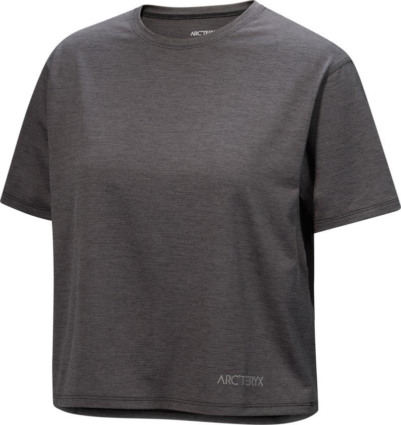 Taema Crop Logo SS - Womens - black heather / graphite 1