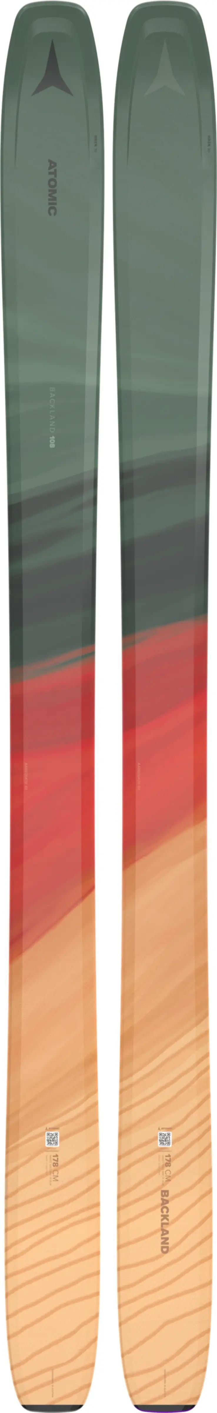 Backland 108 Skis - Womens - kakhi / red / sand 1