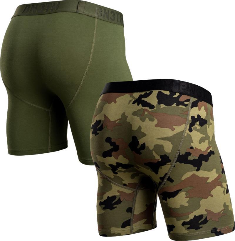 Classic Icon Boxer Briefs, Print - 2 Pack - Mens - Bronze Green / Camo Green 2