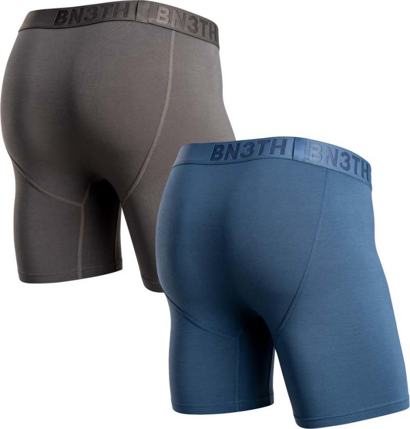 Classic Icon Boxer Briefs, Solid - 2 Pack - Mens - gargoyle / fog 1