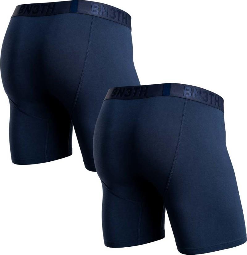 Classic Icon Boxer Briefs, Solid - 2 Pack - Mens - navy 1