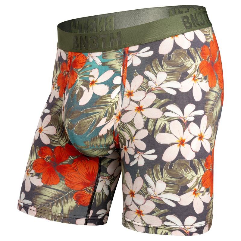 Classic Icon Boxer Briefs w/ Fly, Print - Mens - hibiscus paradise / indo 1