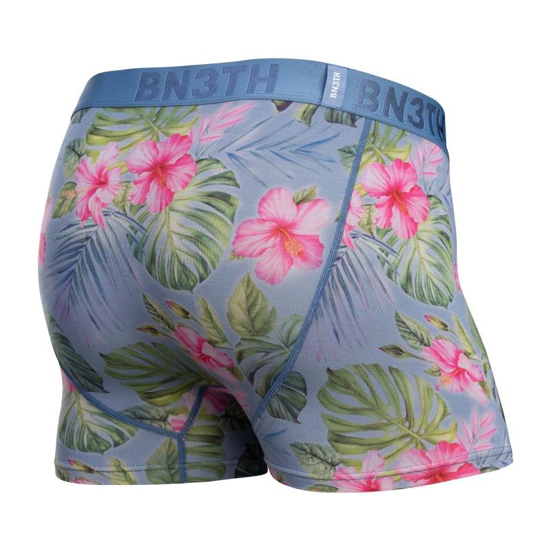 Classic Icon Trunks, Print - Mens - bold hibiscus / fog 1