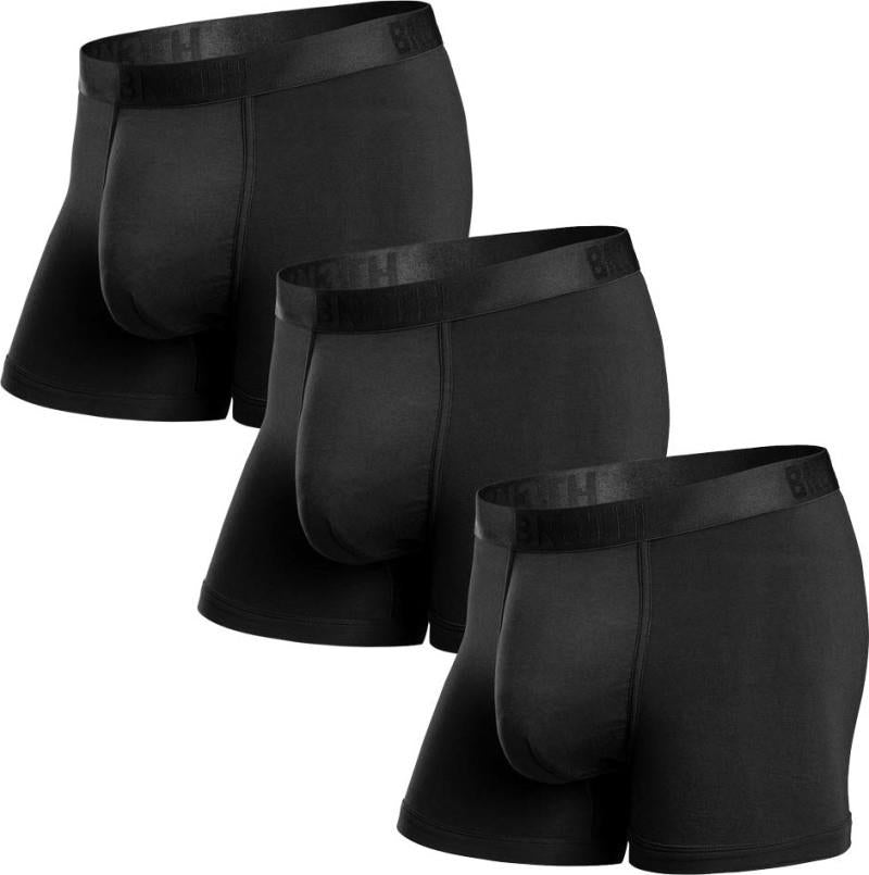 Classic Icon Trunks, Solid - 3 Pack - Mens - black 1