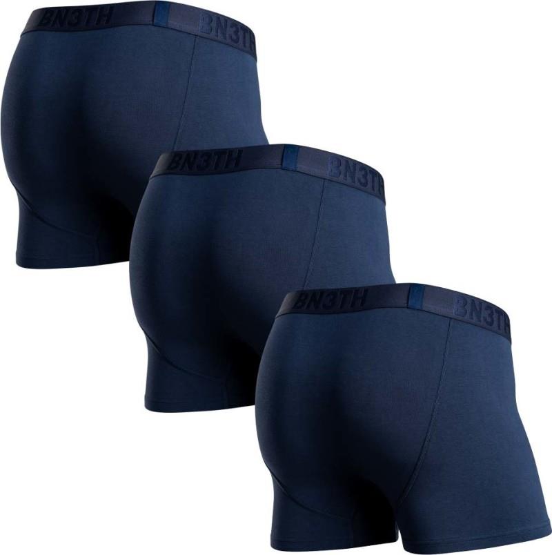 Classic Icon Trunks, Solid - 3 Pack - Mens - navy 1