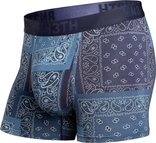 Classic Icon Trunks w/ Fly, Print - Mens - cowboy bandana / navy 1
